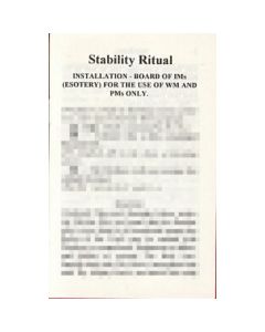 Craft Stability Ritual Inner Working