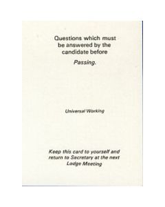 Craft Universal Working Passing Card