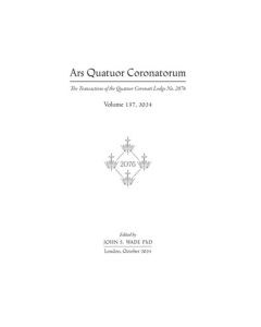 Quatuor Coronati AQC Vol. 137 Hardback 2024